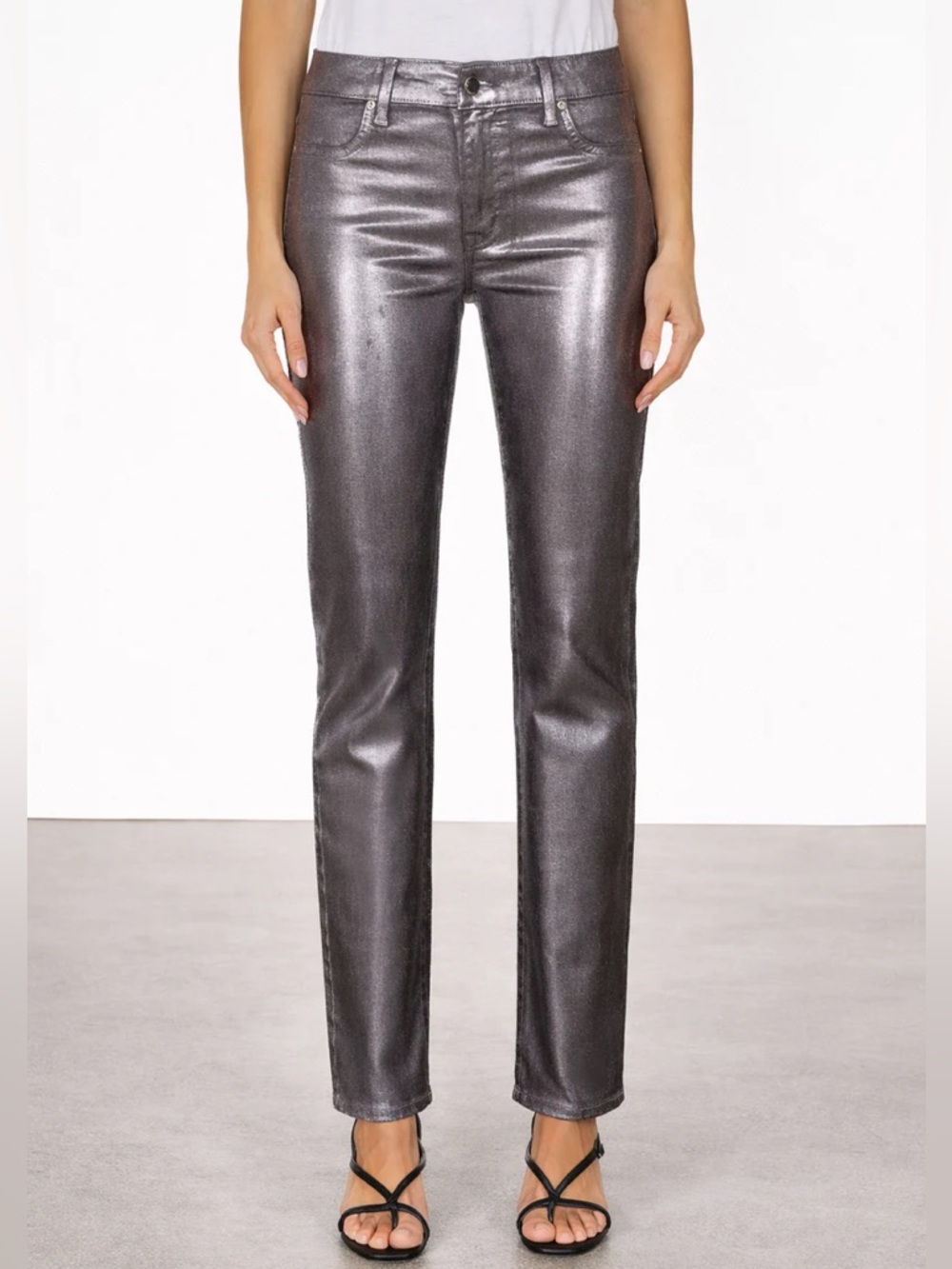 GAP Shimmery Metallic Purple Slim Pants
